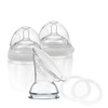 Image of Haakaa Silicone Pump and Bottle Pack (Colour: Grey)