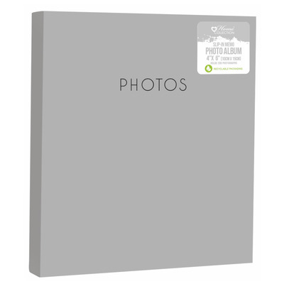 High Quality Slip-In Silver Photograph Album Holds 200 6? X 4? Photo