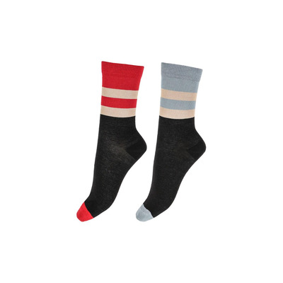 Pretty Polly Bamboo Socks 2-Pack Top Stripe Socks