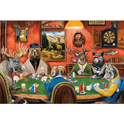 1000 Piece Jigsaw Puzzles - LOTS TO CHOOSE FROM - POKER ANIMALS