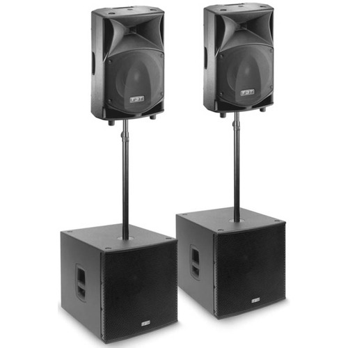 FBT JMaxX  112A, Subline 118SA, Speaker Poles and Padded Covers 4200 Watts Active System