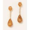 Pendulum statement earrings with citrine and white topaz at Carousel Jewels