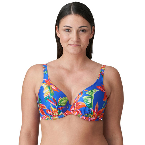 Prima Donna Swim Latakia Half Padded Plunge Bikini Top - Tropical Rainforest