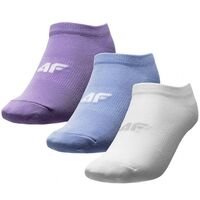Image of 4F Junior Everyday Socks - White Melange/Light Blue/Jasy Violet