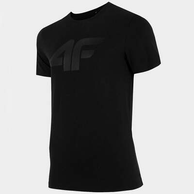 4F Mens Round Neck T-shirt - Black