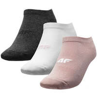 Image of 4F Womens Everyday Socks - White/Pink/Medium Melange