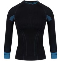 Image of Alpinus Women Thermoactive Sweatshirt Tactical Base Layer - Black/Blue