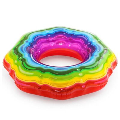 Bestway Rainbow 115Cm Swimming Wheel - Colourful