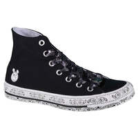 Image of Converse Womens X Miley Cyrus Chuck Taylor Hi All Star Shoes - Black