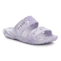 Image of Crocs Womens Classic Marrbled Sandals - Violet