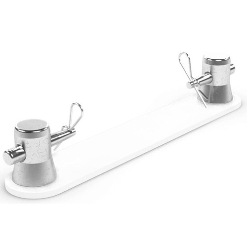 Contestage Ladder Truss Baseplate with Conicals - White
