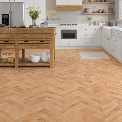 Lusso Capri Moorland Oak Herringbone Engineered Wood Flooring – Lusso