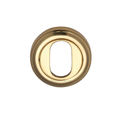 Heritage Brass Oval Profile Key Escutcheon, Polished Brass - V5010-PB POLISHED BRASS