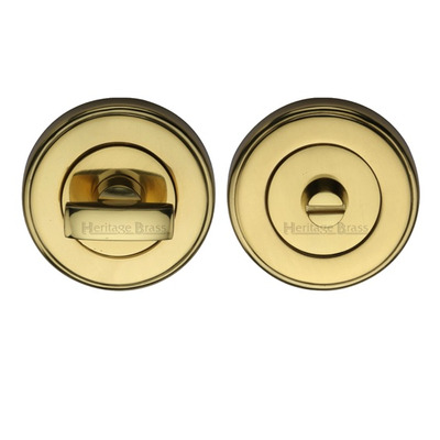 Heritage Brass Round 50mm Diameter Turn & Release, Polished Brass - V4040-PB POLISHED BRASS