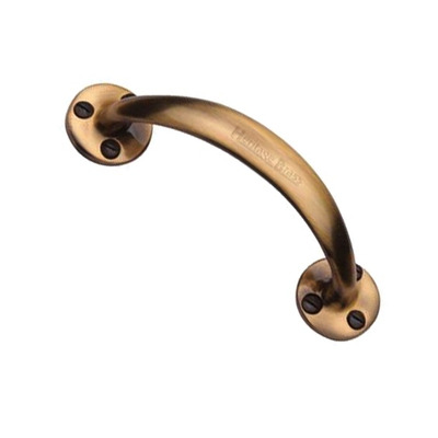 Heritage Brass Curved Bow Pull Handle, Antique Brass - V1140-AT ANTIQUE BRASS