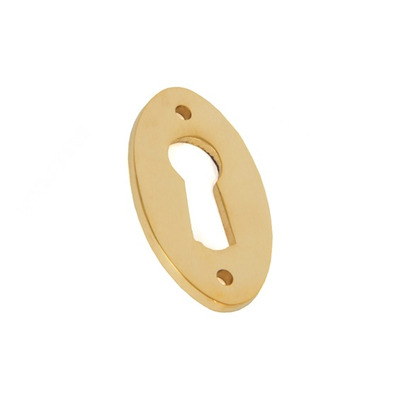 From The Anvil Standard Profile Period Oval Escutcheon, Polished Brass - 83812 POLISHED BRASS