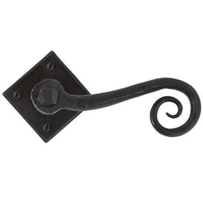 From The Anvil Monkeytail Unsprung Door Handles On Diamond Rosette, Beeswax - 33848 (sold in pairs) BEESWAX