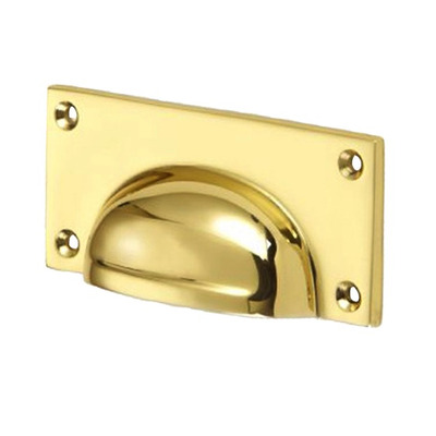 Croft Architectural Cast Drawer Pull (100mm), *Various Finishes Available - 1823 POLISHED BRASS