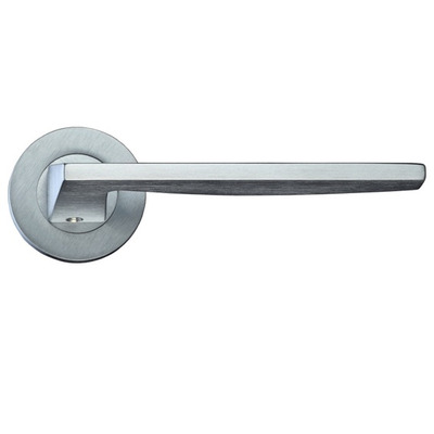Zoo Hardware Rosso Maniglie Pavo Lever On Round Rose, Satin Chrome - RM030SC (sold in pairs) SATIN CHROME