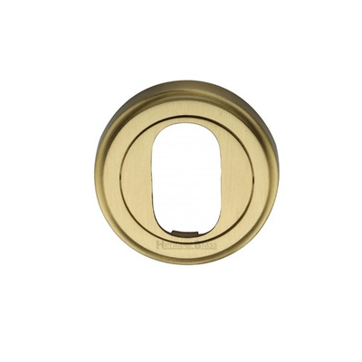 Heritage Brass Oval Profile Key Escutcheon, Satin Brass - V5010-SB SATIN BRASS