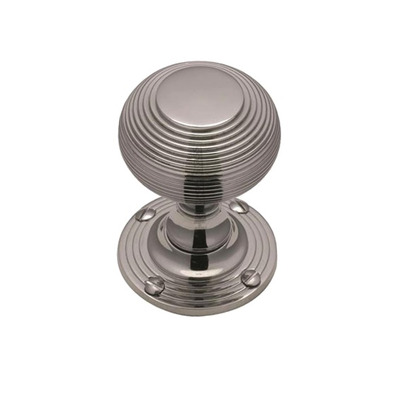 Heritage Brass Reeded Mortice Door Knobs, Polished Chrome - V971-PC (sold in pairs) POLISHED CHROME