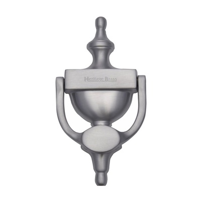 Heritage Brass Urn Door Knocker (Small Or Large), Satin Chrome - V910 152-SC 152mm x 66mm