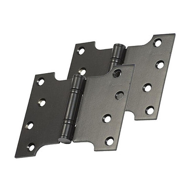 Kirkpatrick Smooth Black Malleable Iron Parliament Hinge (Various Sizes) - AB1736 (A) SMOOTH BLACK - (4")
