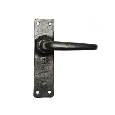 Kirkpatrick Black Antique Malleable Iron Lever Handle - AB2456 (sold in pairs) LOCK (WITH KEYHOLE)