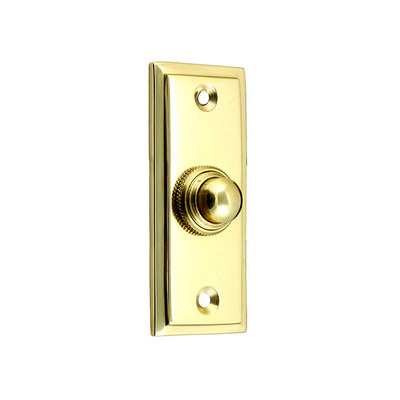 Prima Stepped Bell Push, Polished Brass OR Unlacquered Brass - PB183 UNLACQUERED BRASS