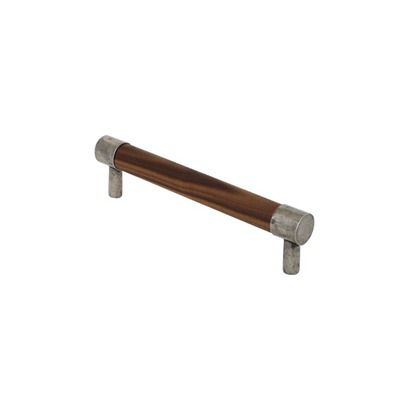 Finesse Milton Cabinet Pull Handles (160mm, 288mm Or 352mm C/C), American Black Walnut & Pewter - BH024 AMERICAN BLACK WALNUT WOOD & PEWTER - 288mm c/c