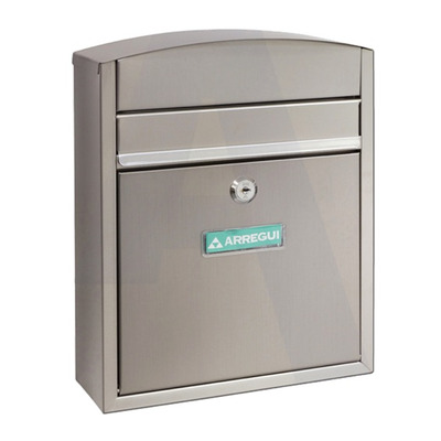 Arregui Compact Mailbox (285mm x 240mm x 95mm), Satin Stainless Steel - L27360 SATIN STAINLESS STEEL