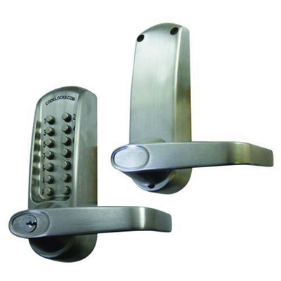 Codelocks CL600 Series Digital Lock With Mortice Lock & Cylinder, Stainless Steel - L17071 STAINLESS STEEL