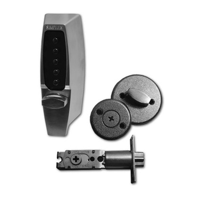KABA 7100 Series 7104 Digital Lock Mortice Latch, Satin Chrome - L3288 SATIN CHROME