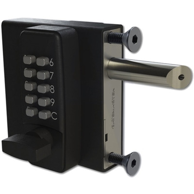 GATEMASTER DGLS Single Sided Handed Digital Gate Lock, Black - L26920 LEFT HAND - DGLS02L (40mm - 60mm)