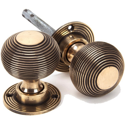 From The Anvil Beehive Mortice/Rim Knob Set, Polished Bronze - 91926 (sold in pairs) POLISHED BRONZE