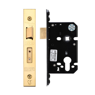 Zoo Hardware Euro Sash Lock (67.5mm OR 79.5mm), PVD Stainless Brass - ZUKS64EPPVD 79.5mm (3 INCH) - PVD STAINLESS BRASS