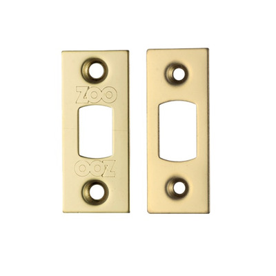 Zoo Hardware Face Plate And Strike Plate Accessory Pack, PVD Stainless Brass - ZLAP02PVD PVD STAINLESS BRASS