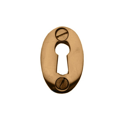 Cardea Ironmongery Standard Profile Oval Escutcheon, Unlacquered Brass - AA192UNL UNLACQUERED BRASS