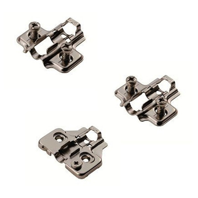 Carlisle Brass Mounting Plates For Solf Close Hinges, Polished Zinc Plate - P4.100.35.00 0mm ADJUSTABLE PLATE - ZINC PLATE