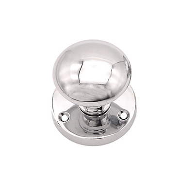 Spira Brass Victorian Mortice Door Knob (60mm), Polished Chrome - SB2114PC (sold in pairs) POLISHED CHROME