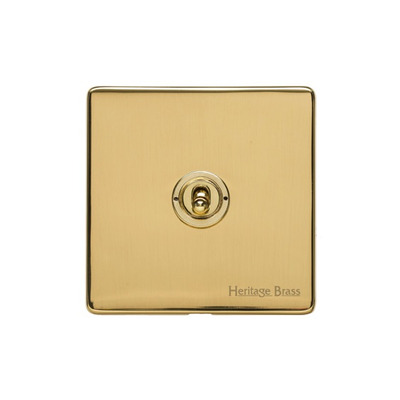 M Marcus Electrical Vintage 20 AMP 1 Gang 2 Way Dolly Switch, Polished Brass  - X01.2400.PB POLISHED BRASS