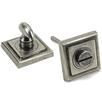 From The Anvil Square Bathroom Thumbturn, Pewter - 45754 PEWTER