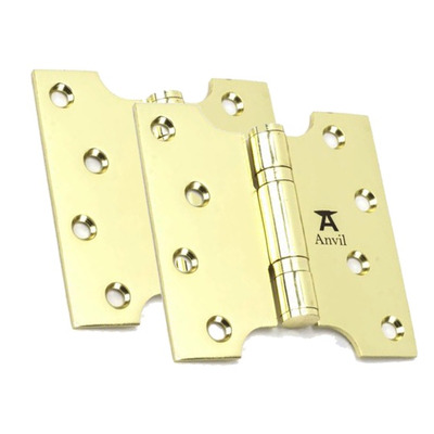 From The Anvil 4 Inch Parliament Hinges, Polished Brass - 49554 (sold in pairs)  POLISHED BRASS