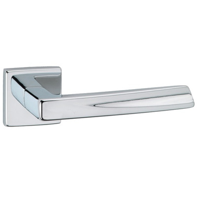 Urfic Sydney Door Handles On Square Rose, Polished Chrome - 5610-5235-22 (sold in pairs) POLISHED CHROME