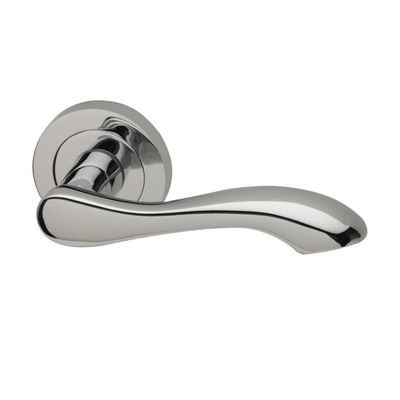 Intelligent Hardware Regent Door Handles On Round Rose, Polished Chrome - REG.09.CP (sold in pairs)  POLISHED CHROME
