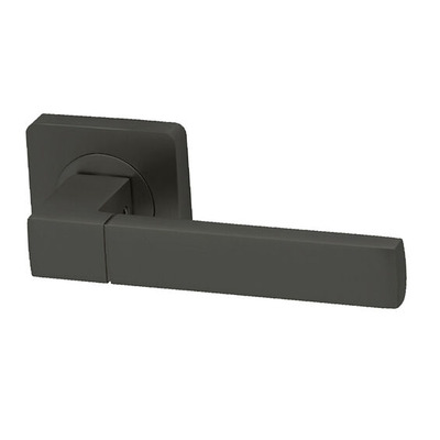 Intelligent Hardware Cube Door Handles On Square Rose, Gun Metal Grey - CUB.09.SQ.MSB (sold in pairs) GUN METAL GREY