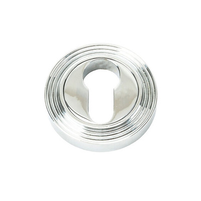 From The Anvil Euro Profile Beehive Round Escutcheon, Polished Chrome - 45713 POLISHED CHROME