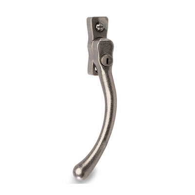 Mila Heritage Pear Drop Espagnolette Locking Window Handle, 40mm Pin Length (Left Or Right Handed), Pewter Patina - 700722 PEWTER PATINA - LEFT HAND