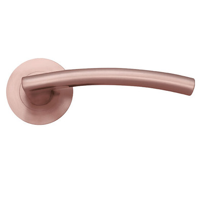 Zoo Hardware Stanza Amalfi Lever On Round Rose, Tuscan Rose Gold - ZPZ080-TRG (sold in pairs) TUSCAN ROSE GOLD