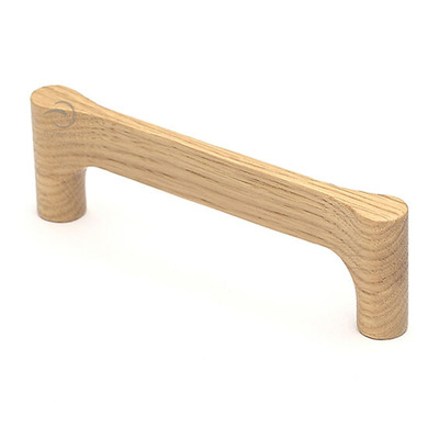 Heritage Brass Wooden Gio Cabinet Pull Handle (128mm, 160mm OR 224mm c/c), Oak Finish - W7827-128-OAK OAK FINISH - 128mm c/c